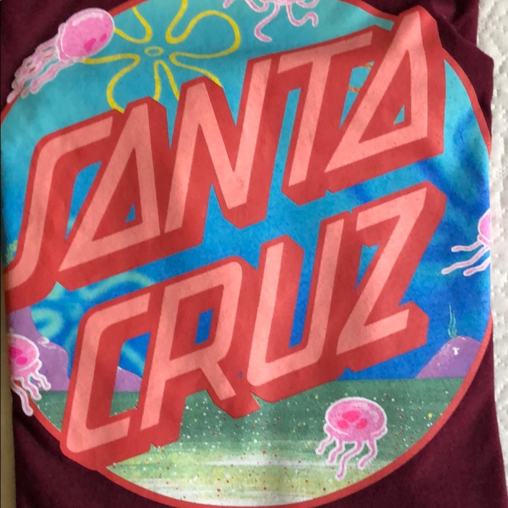 Maroon spongebob x Santa Cruz T-shirt